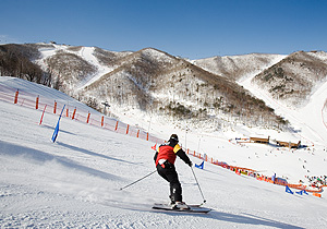 스키어가 스키를 타고 있는 두번째 사진