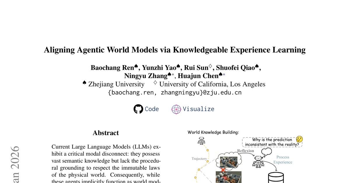 [논문 리뷰] Aligning Agentic World Models via Knowledgeable Experience Learning